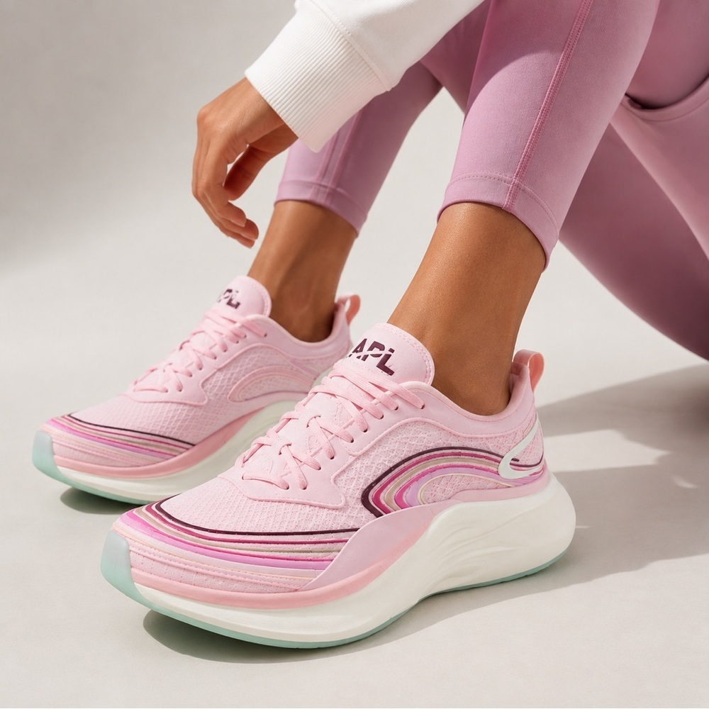 APL Women's Streamline Pink/Burgundy Sneakers - Picture 2 of 10